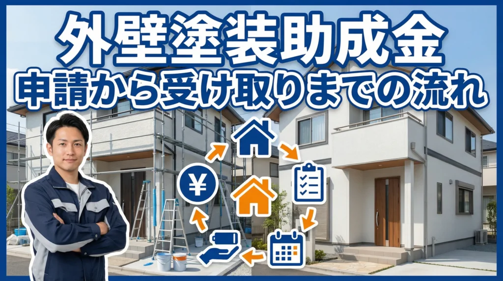 外壁塗装助成金の申請から受け取りまでの流れ