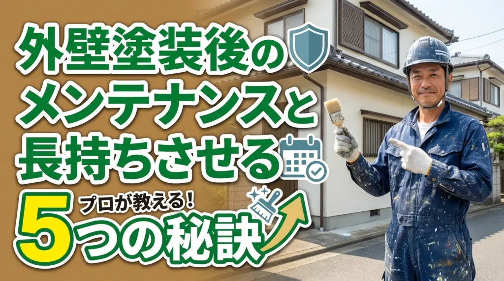 外壁塗装後のメンテナンスと長持ちさせる5つの秘訣