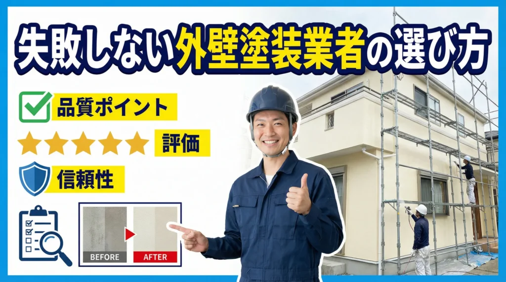 失敗しない外壁塗装業者の選び方
