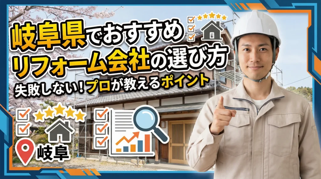 岐阜県でおすすめのリフォーム会社の選び方