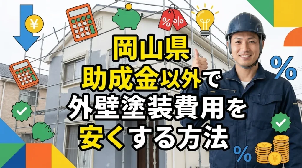 岡山県で助成金以外に外壁塗装費用を安くする方法