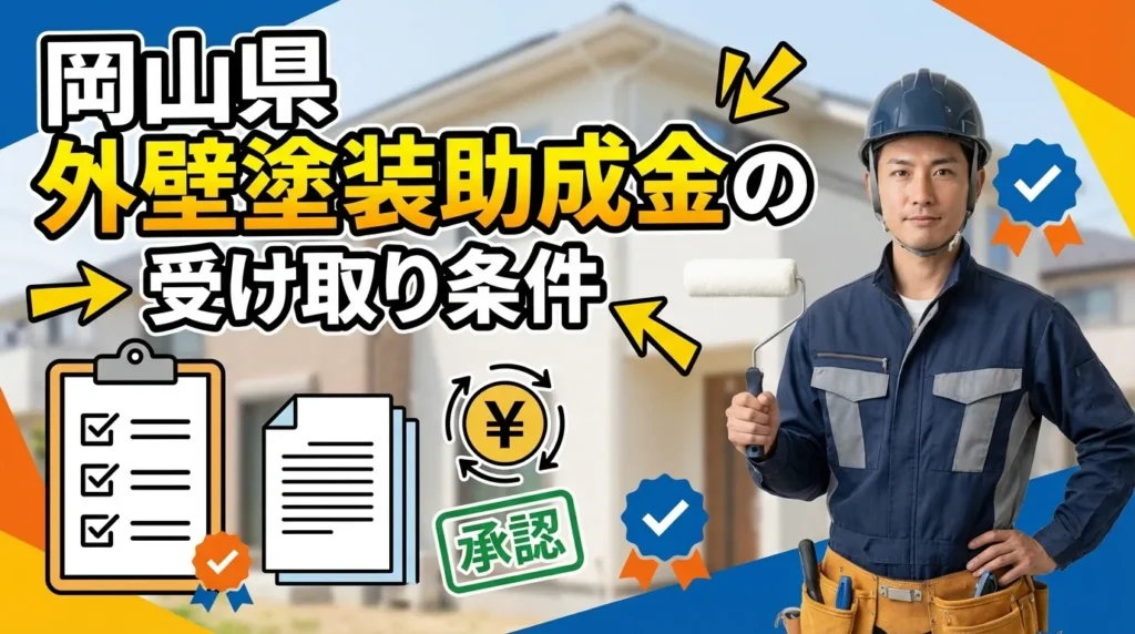 岡山県で外壁塗装の助成金を受け取るための条件