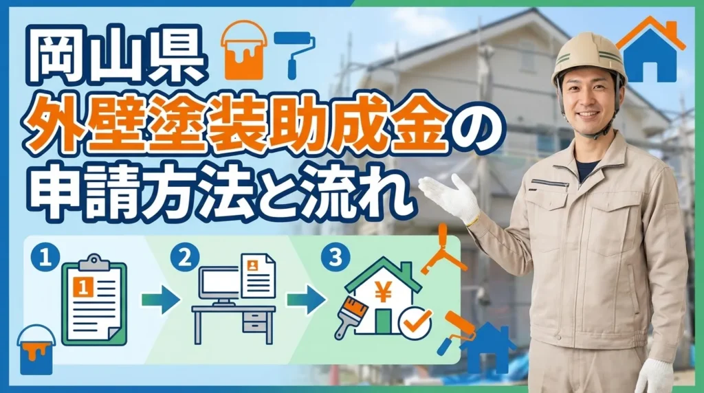 岡山県の外壁塗装助成金の申請方法と流れ