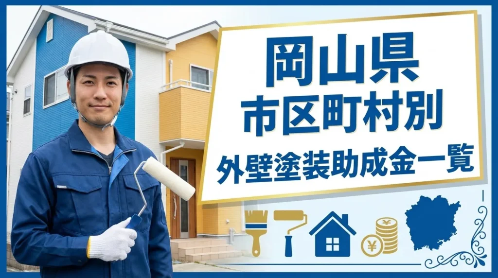 岡山県内市区町村別の外壁塗装助成金一覧