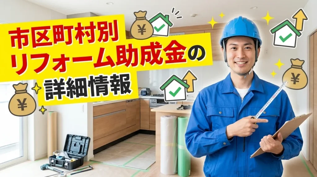 市区町村別リフォーム助成金の詳細情報