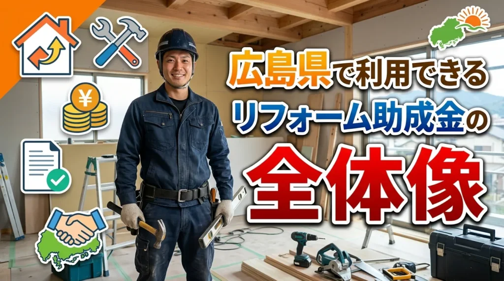 広島県で利用できるリフォーム助成金の全体像