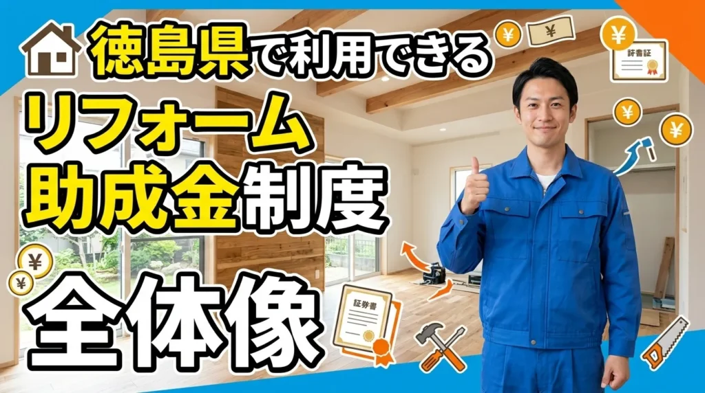 徳島県で利用できるリフォーム助成金制度の全体像