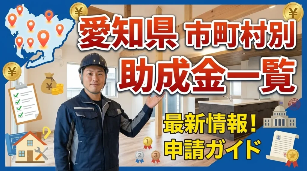 愛知県内54市町村別の助成金一覧