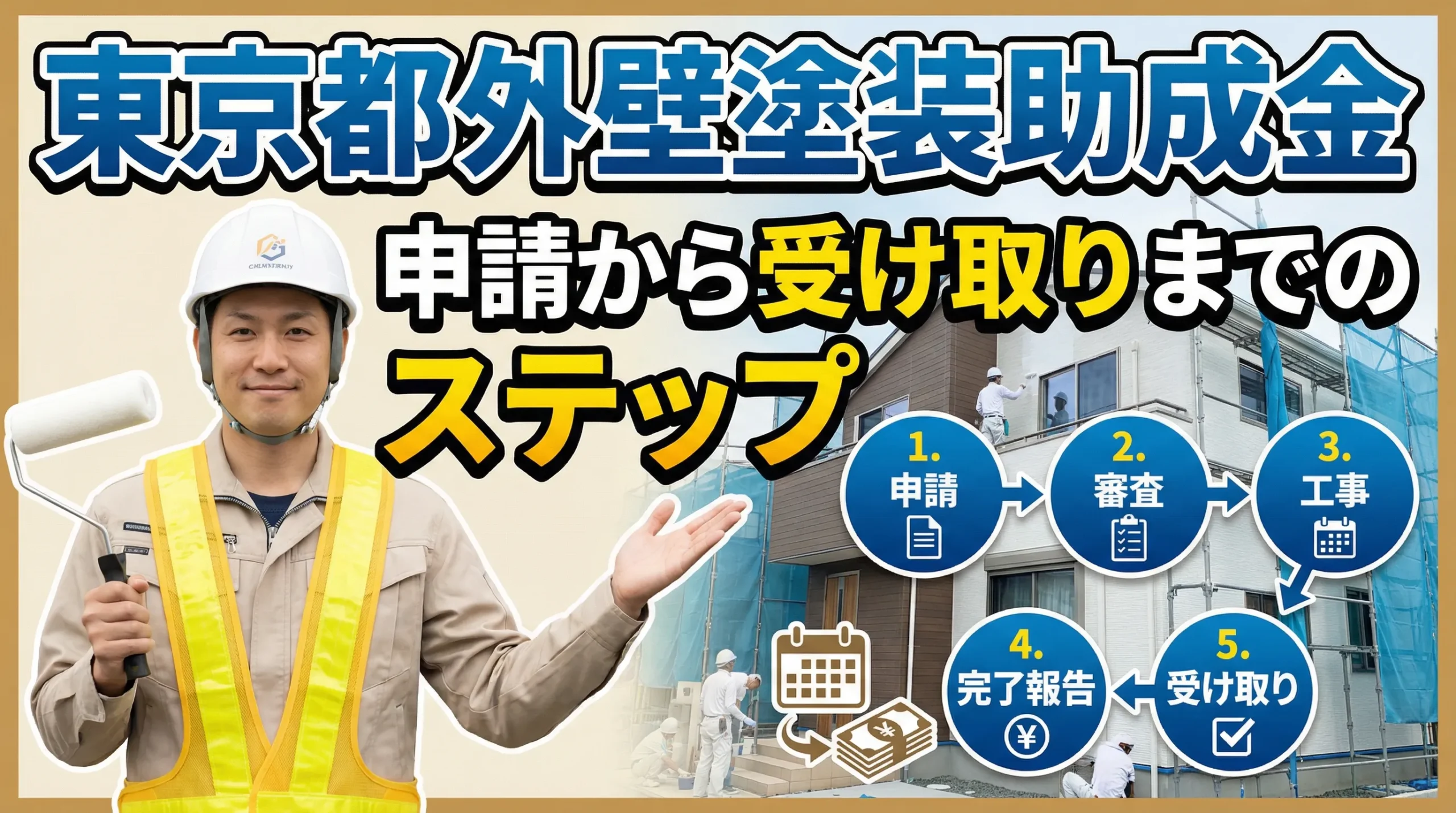 東京都の外壁塗装助成金申請から受け取りまでのステップ