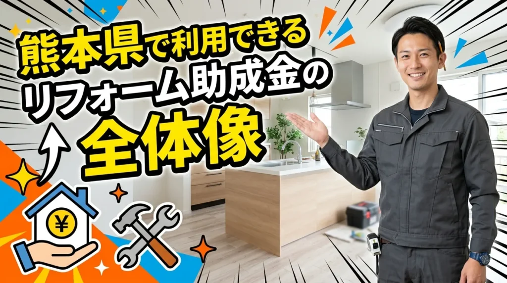 熊本県で利用できるリフォーム助成金の全体像