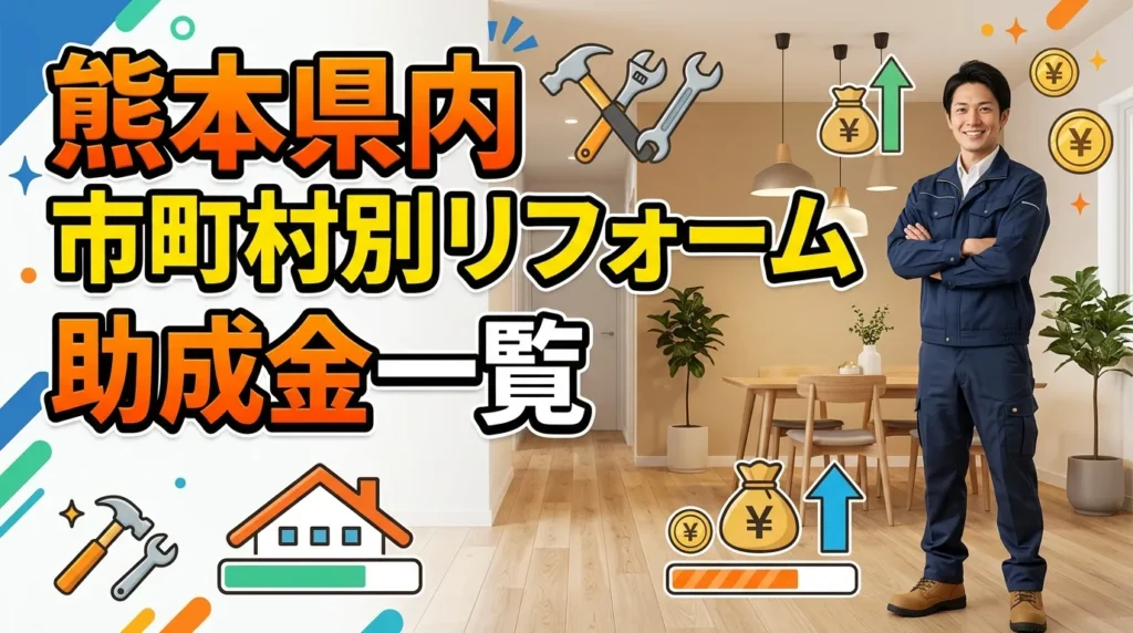 熊本県内の市町村別リフォーム助成金一覧