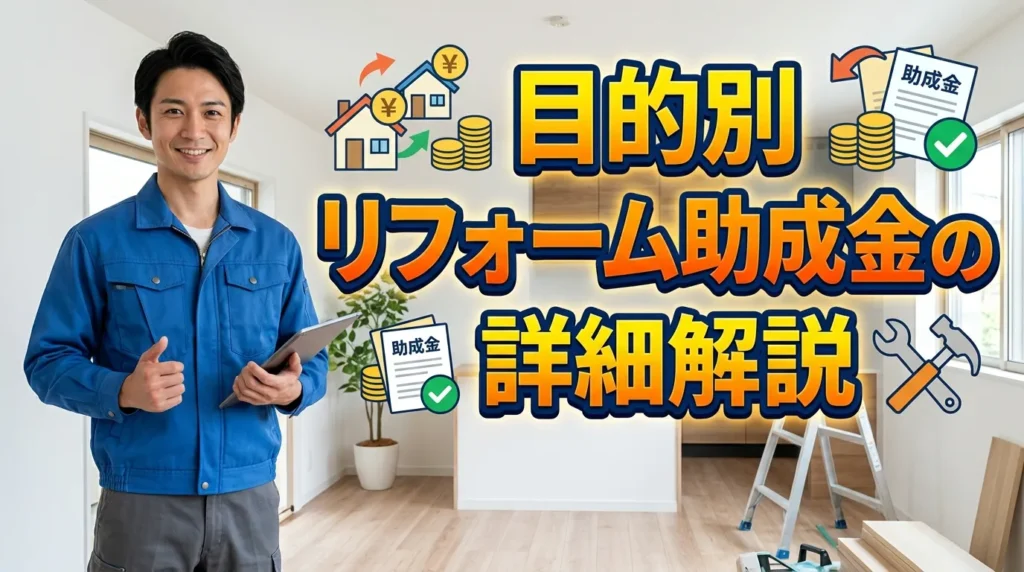 目的別 リフォーム助成金の詳細解説