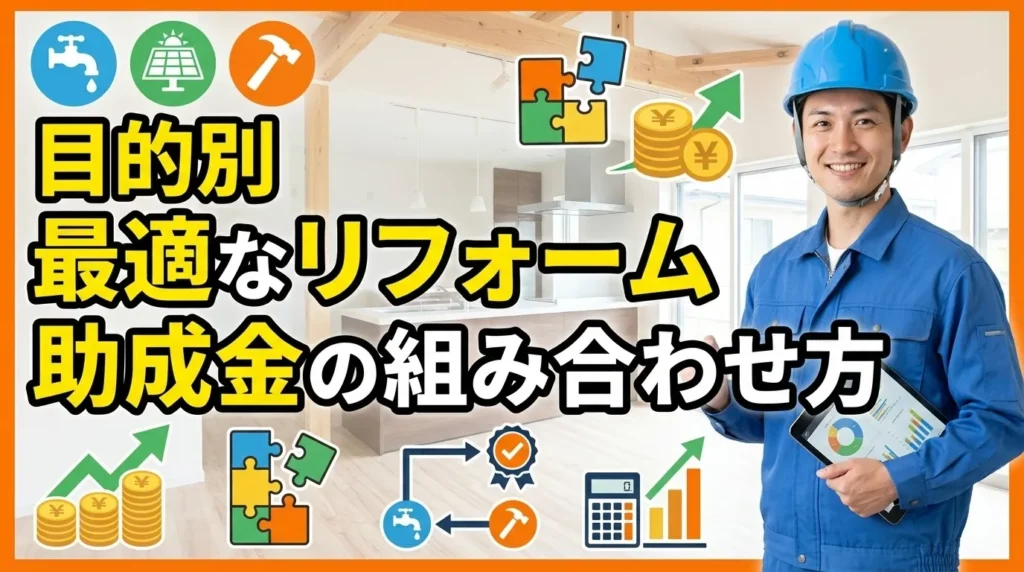 目的別で選ぶ最適なリフォーム助成金の組み合わせ方