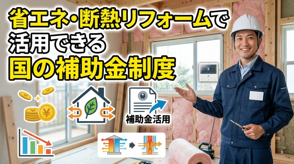 省エネ・断熱リフォームで活用できる国の補助金制度