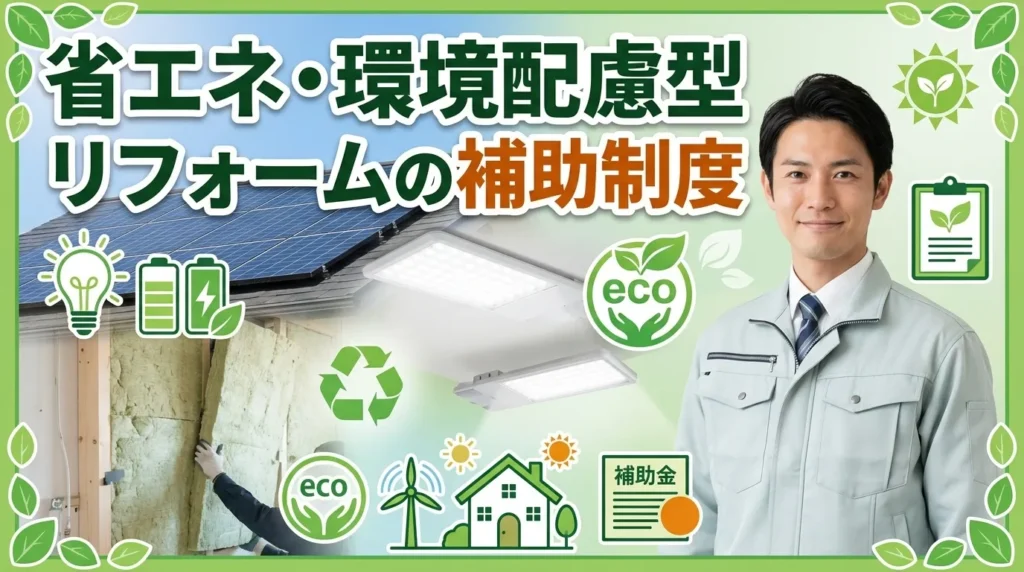 省エネ・環境配慮型リフォームの補助制度