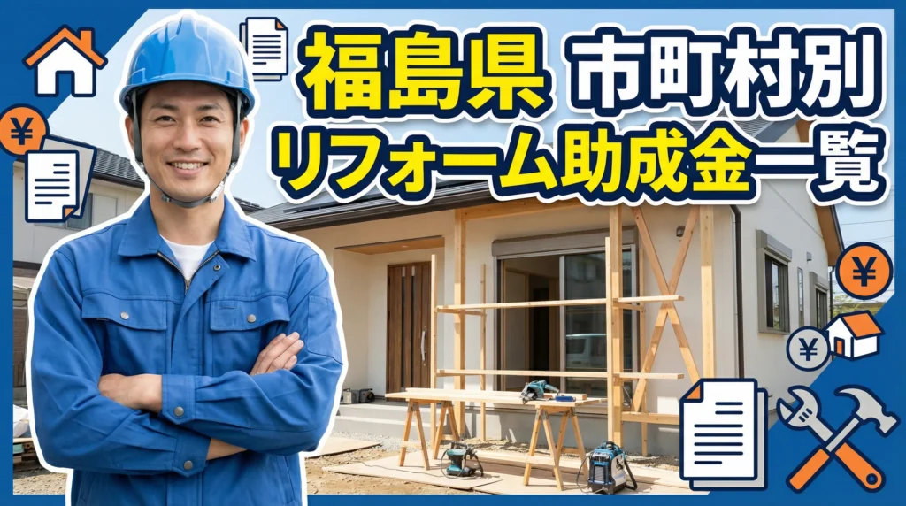 福島県の市町村別リフォーム助成金一覧