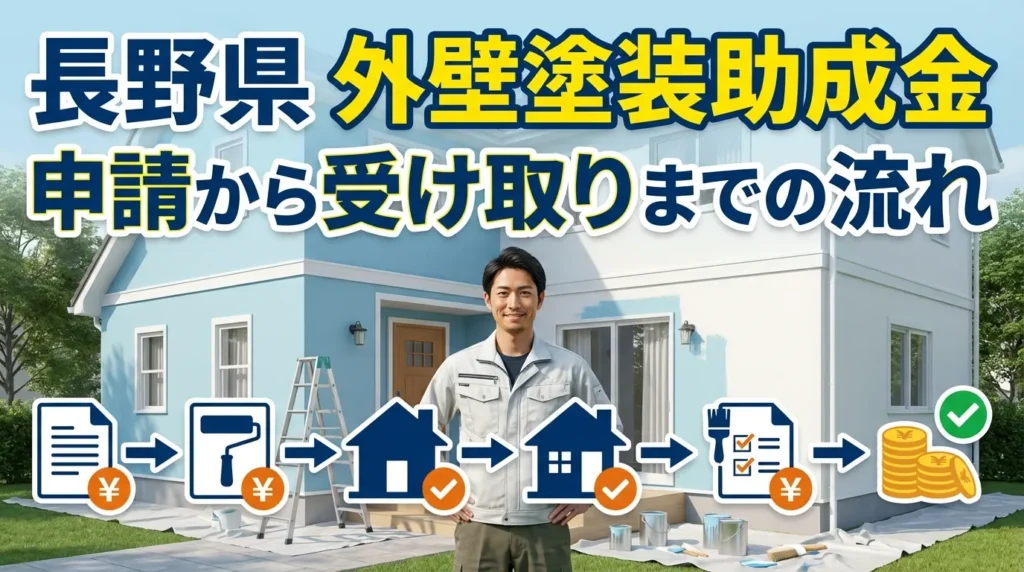 長野県の外壁塗装助成金の申請から受け取りまでの流れ