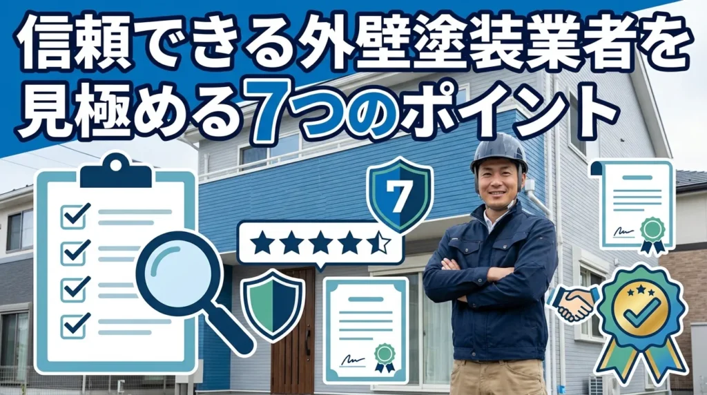 香川県で信頼できる外壁塗装業者を見極める7つのポイント