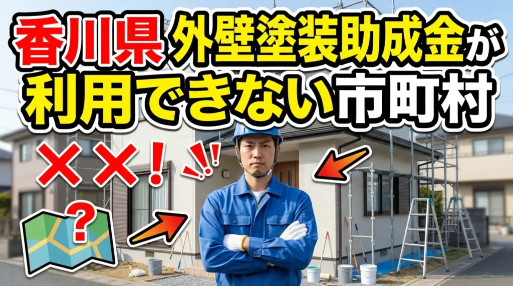 香川県で外壁塗装の助成金が利用できない市町村