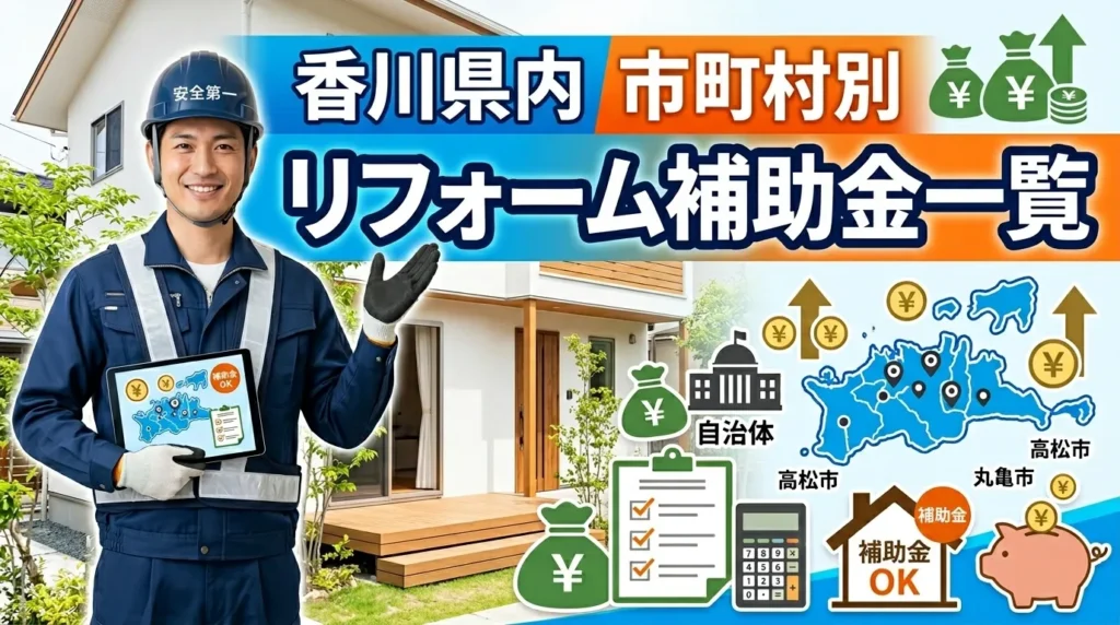 香川県内市町村別リフォーム補助金一覧