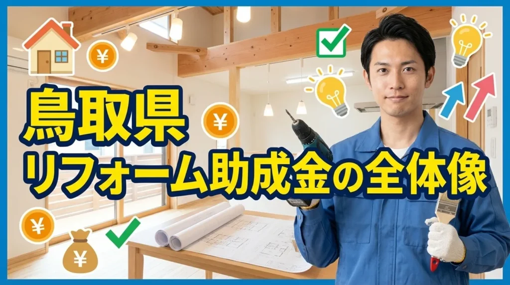 鳥取県で受け取れるリフォーム助成金の全体像