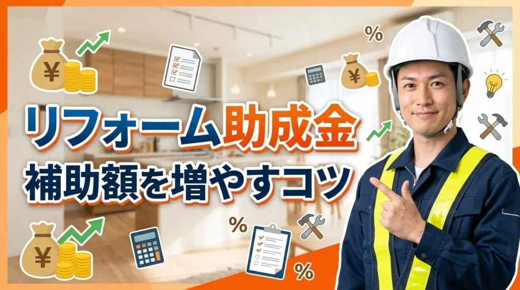 リフォーム助成金の補助額を増やす工事計画のコツ
