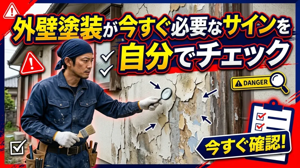 外壁塗装が今すぐ必要なサインを自分でチェック