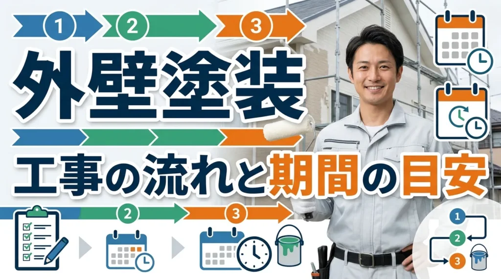 外壁塗装の工事の流れと期間の目安