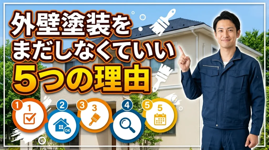 外壁塗装をまだしなくていい5つの正当な理由