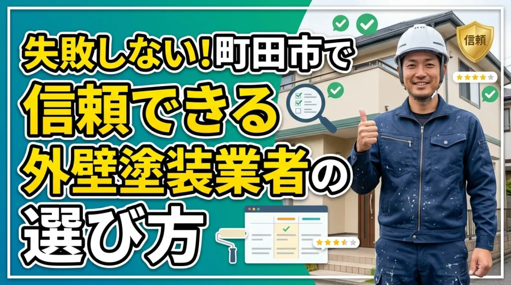 失敗しない！町田市で信頼できる外壁塗装業者の選び方