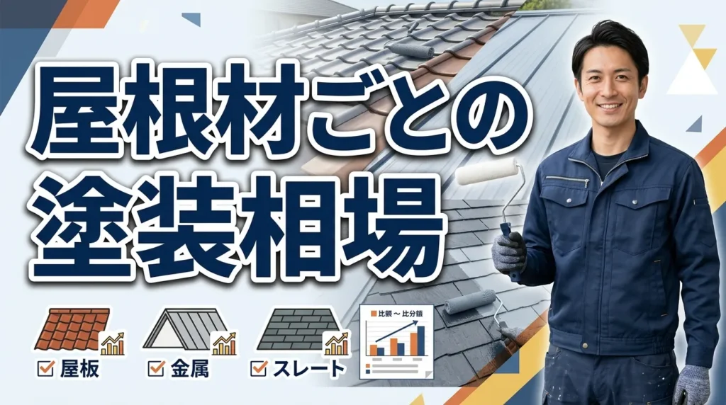 屋根材ごとの塗装相場