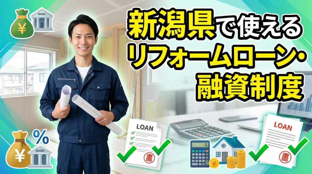 新潟県で使えるリフォームローン・融資制度