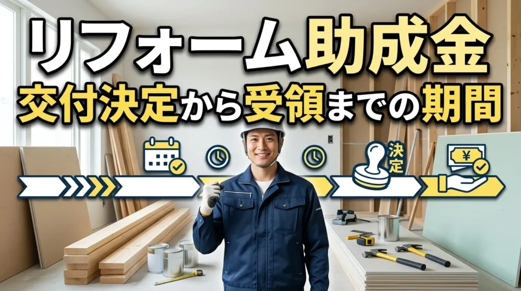 新潟県で使えるリフォーム助成金の交付決定から補助金受領までの期間