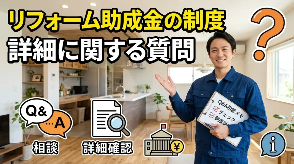 新潟県で使えるリフォーム助成金の制度の詳細に関する質問