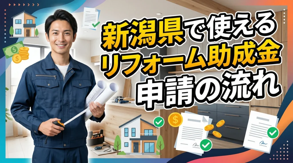 新潟県で使えるリフォーム助成金の申請の基本的な流れ