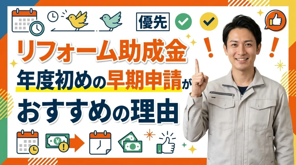 新潟県で使えるリフォーム助成金は年度初めの早期申請がおすすめの理由