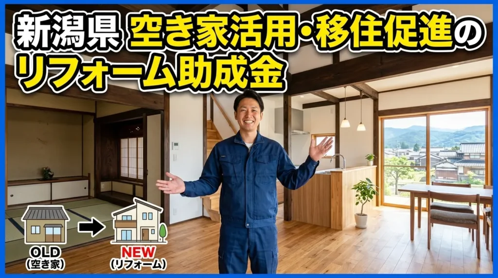 新潟県内の空き家活用・移住促進のリフォーム助成金
