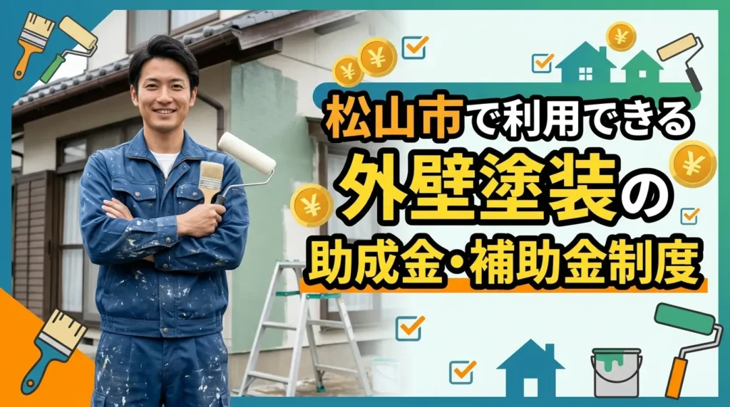松山市で利用できる外壁塗装の助成金・補助金制度