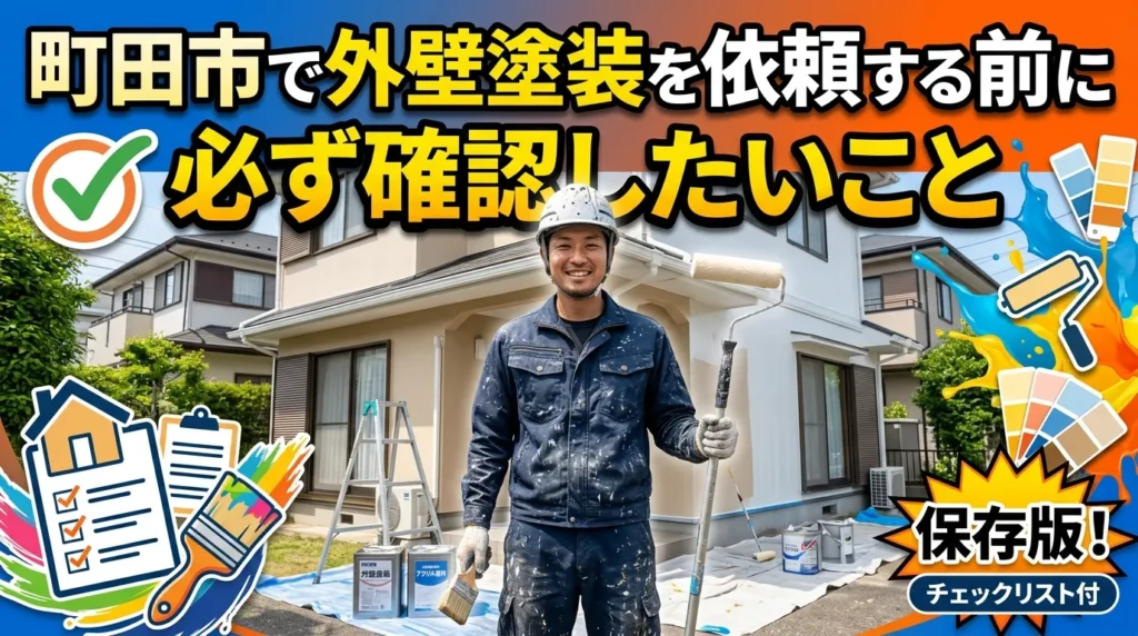 町田市で外壁塗装を依頼する前に必ず確認したいこと