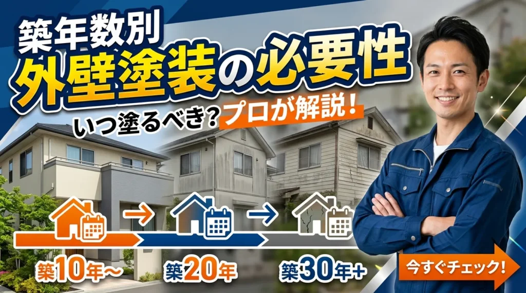 築年数別の外壁塗装の必要性