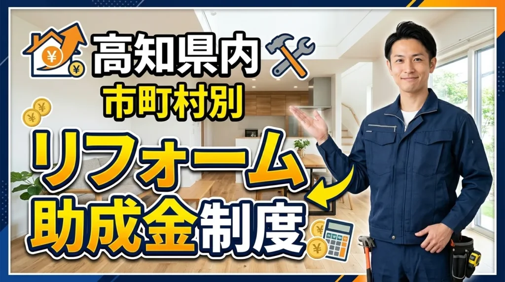 高知県内の市町村別リフォーム助成金制度