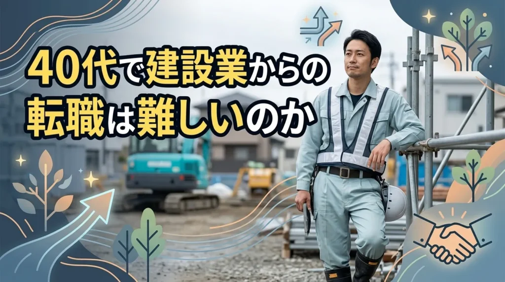 40代で建設業からの転職は難しいのか、正直に答えます