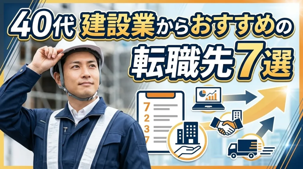40代・建設業からのおすすめ転職先7選