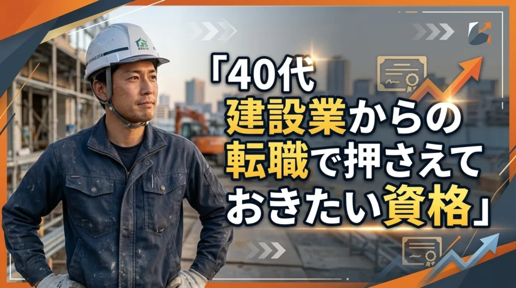 40代・建設業からの転職で必ず押さえておきたい資格