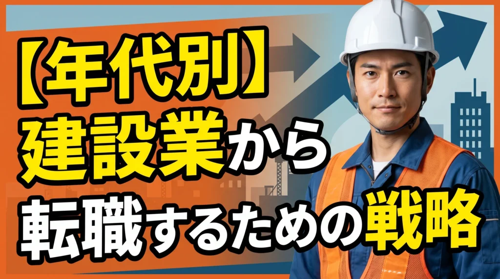 【年代別】建設業から転職するための現実的な戦略