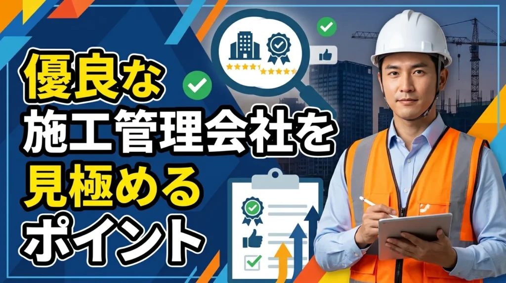 優良な施工管理会社を見極めるポイント
