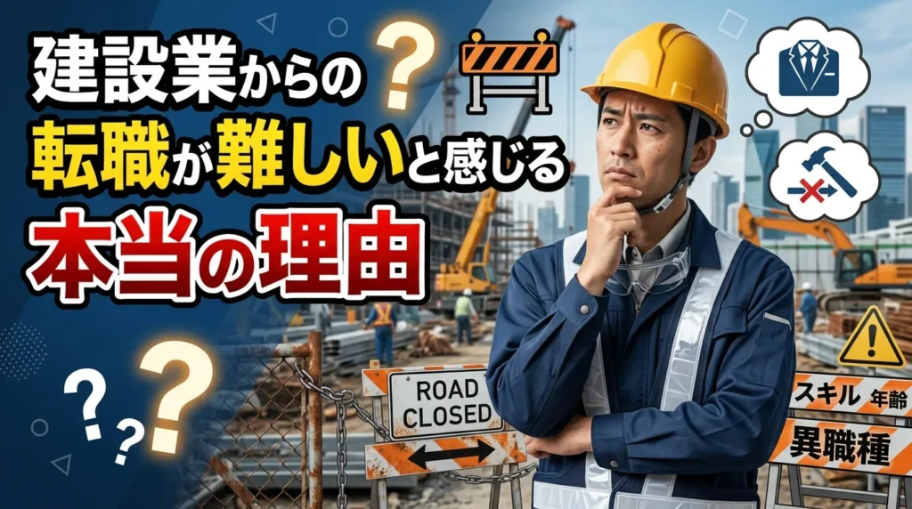 建設業からの転職が難しいと感じる本当の理由