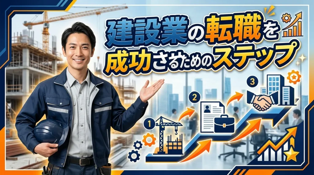 建設業の転職を成功させるためのステップ！動き方を間違えないために