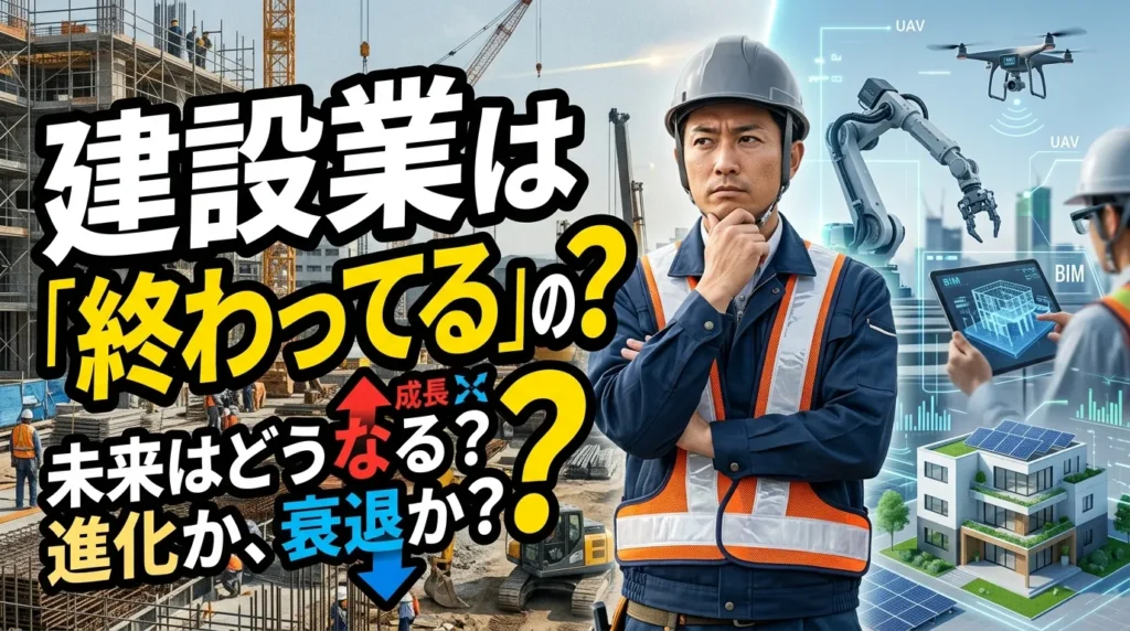 建設業は「終わってる」の？業界の現状をデータで確認する