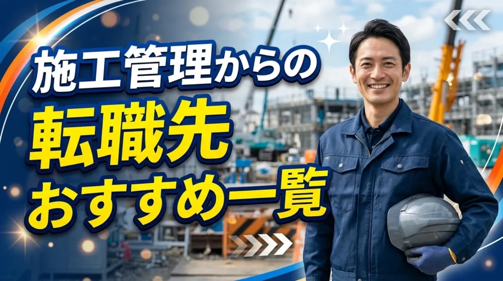 施工管理からの転職先おすすめ一覧！建設業内と異業種の選択肢